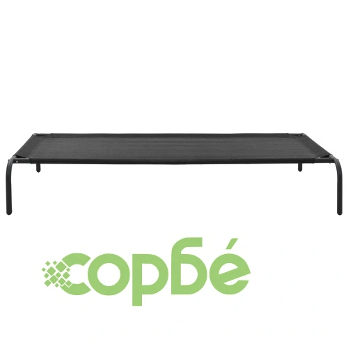 Повдигнато легло за кучета, черно, XL, textilene ➤ топ цена ➤ sorbe.bg