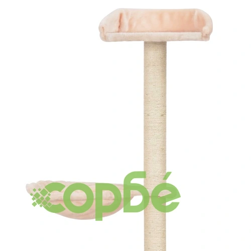 Котешко дърво със сизалени стълбове, бежово, 148 см ➤ топ цена ➤ sorbe.bg