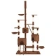 Котешко дърво със сизалени стълбове, кафяво, 255 см