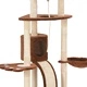 Котешко дърво със сизалени стълбове, кафяво, 145 см