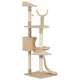 Котешко дърво със сизалени стълбове, бежово, 145 см