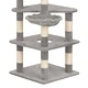 Котешко дърво със сизалени стълбове, сиво, 165 см