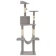 Котешко дърво със сизалени стълбове, сиво, 165 см