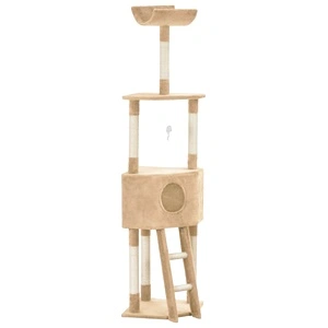 Котешко дърво със сизален стълб, бежово, 180 см