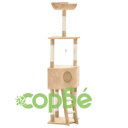 Котешко дърво със сизален стълб, бежово, 180 см ➤ топ цена ➤ sorbe.bg