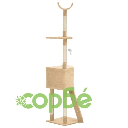 Котешко дърво със сизален стълб, бежово, 180 см ➤ топ цена ➤ sorbe.bg