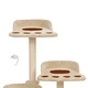 Котешко дърво със сизалени стълбове, бежово, 90 см