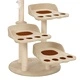 Котешко дърво със сизалени стълбове, бежово, 90 см