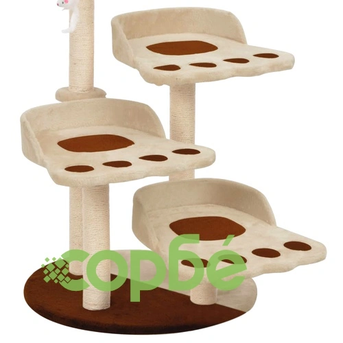 Котешко дърво със сизалени стълбове, кафяво, 90 см ➤ топ цена ➤ sorbe.bg
