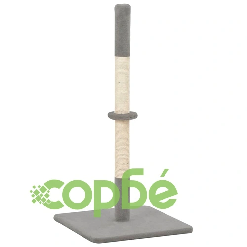 Котешко дърво, сиво, 40x40x80 см, сизал ➤ топ цена ➤ sorbe.bg