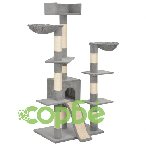 Котешко дърво със сизалени стълбове, сиво, 183 см, XXL ➤ топ цена ➤ sorbe.bg