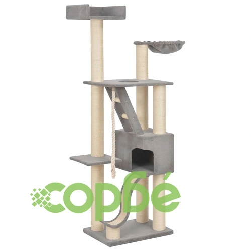Котешко дърво със сизалени стълбове, сиво, 180 см, XXL ➤ топ цена ➤ sorbe.bg