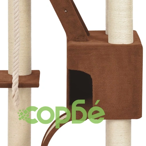 Котешко дърво със сизалени стълбове, бежово, 180 см, XXL ➤ топ цена ➤ sorbe.bg