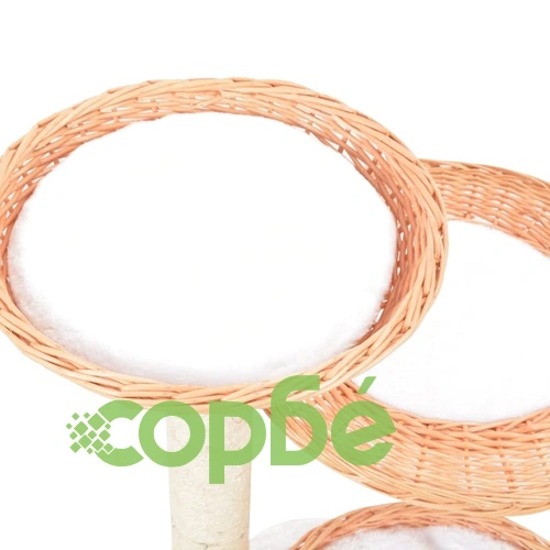 Котешко дърво със сизален стълб, естествен цвят, върба ➤ топ цена ➤ sorbe.bg