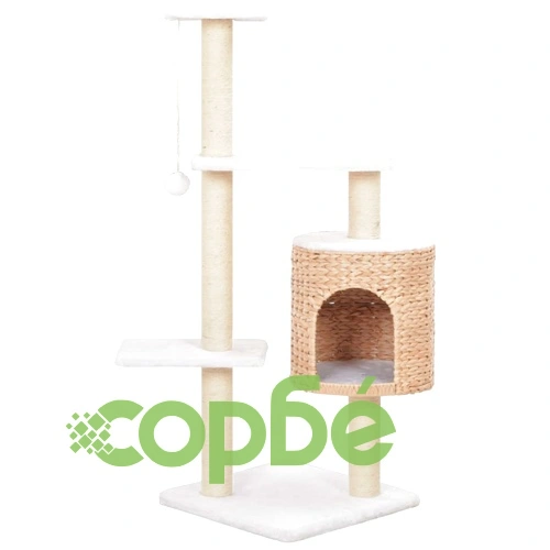 Котешко дърво със сизален стълб, морска трева ➤ топ цена ➤ sorbe.bg