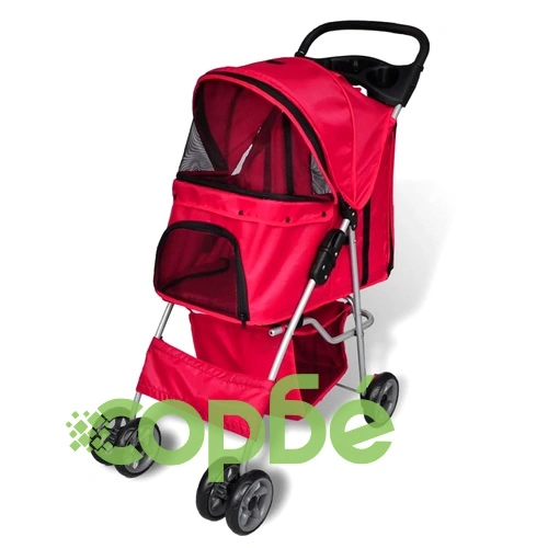 Кучешка количка, червена  ➤ топ цена ➤ sorbe.bg