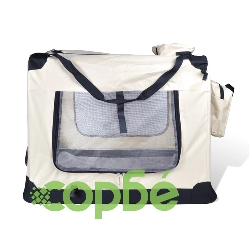 Сгъваема чанта за пренасяне на домашни любимци, размер ХL, бежова ➤ топ цена ➤ sorbe.bg