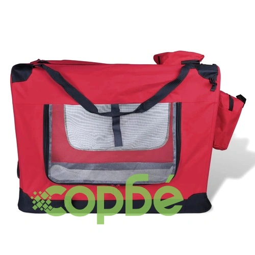 Сгъваема чанта за пренасяне на домашни любимци, размер ХL, червена ➤ топ цена ➤ sorbe.bg