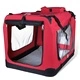 Сгъваема чанта за пренасяне на домашни любимци, размер ХХL, червена