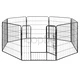 Площадка за игра за домашни любимци, с 8 панела, стомана  