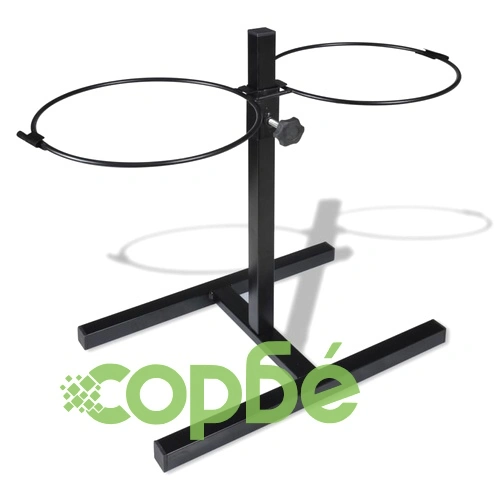 Хранилка за куче на стойка, регулируема, 2 х 2,6 л. стоманени купички ➤ топ цена ➤ sorbe.bg