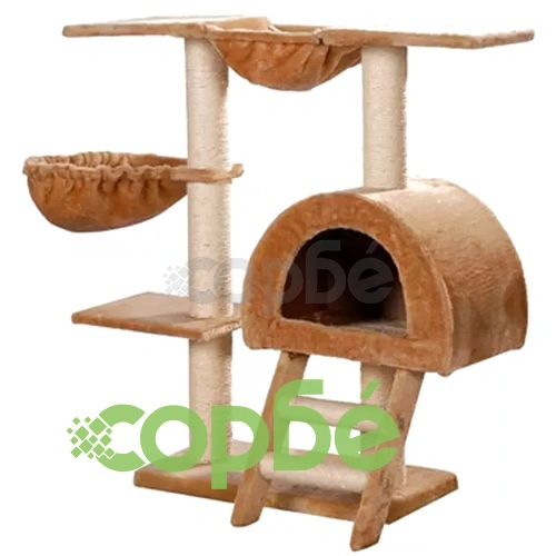Дърво за котки 105 см, бежово ➤ топ цена ➤ sorbe.bg