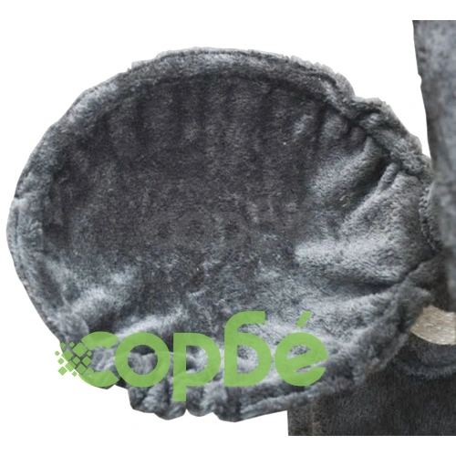 Котешко дърво от сив плюш, 122 см. ➤ топ цена ➤ sorbe.bg