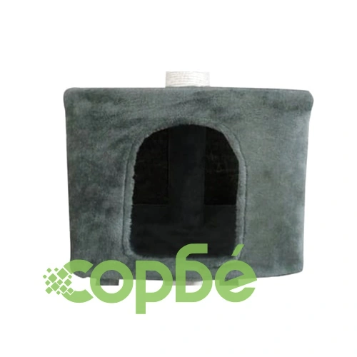 Котешко дърво от сив плюш, 184 см. ➤ топ цена ➤ sorbe.bg