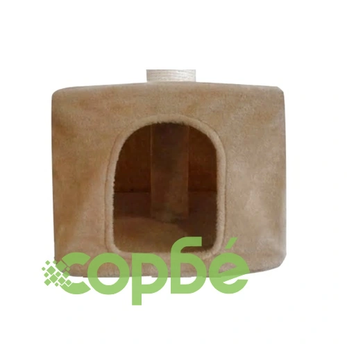 Котешко дърво от бежов плюш, 184 см. ➤ топ цена ➤ sorbe.bg