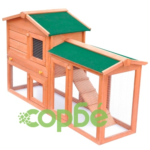 Външна голяма клетка за зайци/други малки животни, дърво   ➤ топ цена ➤ sorbe.bg