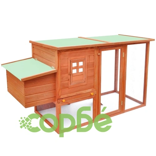 Кокошарник за открито с 1 отделение за яйца, дървен   ➤ топ цена ➤ sorbe.bg