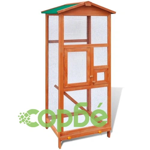 Външна клетка за големи птици/малки животни, 2 врати, дърво ➤ топ цена ➤ sorbe.bg