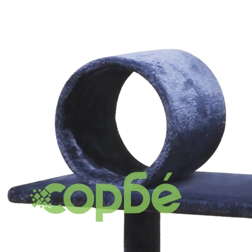 Котешко дърво за драскане, 140 см, с 1 къща, тъмносиньо ➤ топ цена ➤ sorbe.bg