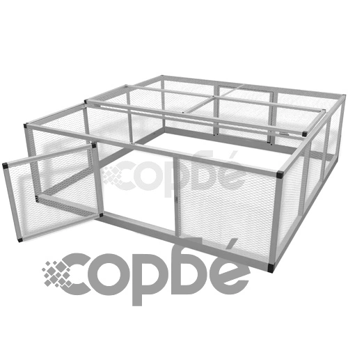 Птичарник, алуминий, 182 x 182 x 61 cм     ➤ топ цена ➤ sorbe.bg