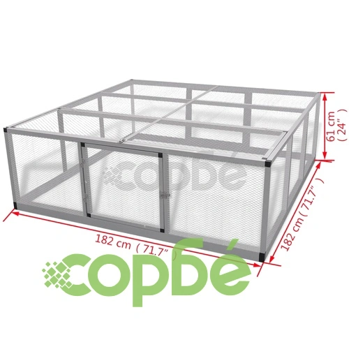 Птичарник, алуминий, 182 x 182 x 61 cм     ➤ топ цена ➤ sorbe.bg