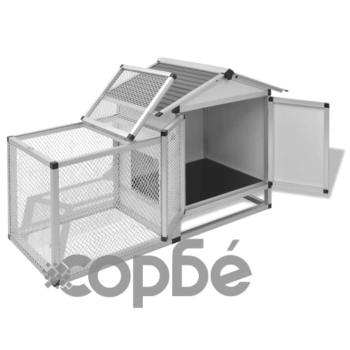 Птичарник/кокошарник, алуминий, 158x63x93 cм ➤ топ цена ➤ sorbe.bg