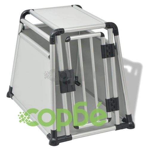 Клетка за транспортиране на кучета, алуминий, M ➤ топ цена ➤ sorbe.bg