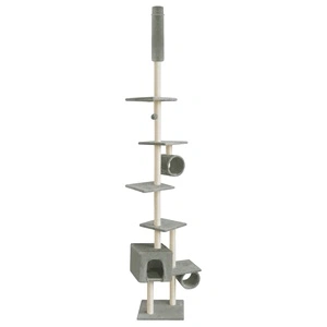 Котешко дърво, 260 см, сиво