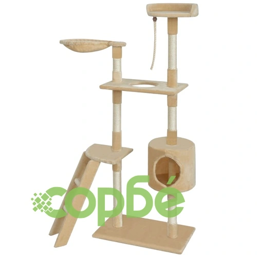 Котешко дърво за драскане, 150 см, жълто ➤ топ цена ➤ sorbe.bg