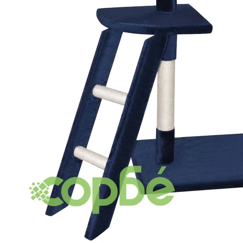 Котешко дърво за драскане, 150 см, тъмносиньо ➤ топ цена ➤ sorbe.bg