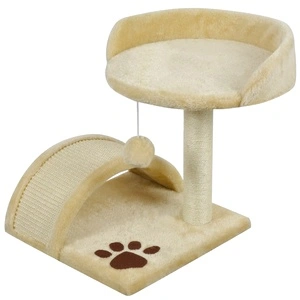 Котешко дърво за драскане, 40 см, жълто и кафяво