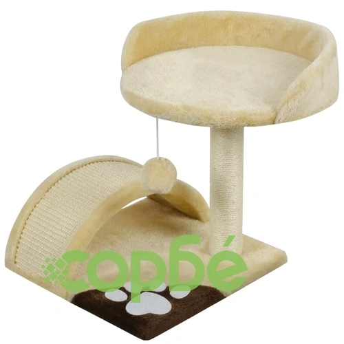 Котешко дърво за драскане, 40 см, жълто и кафяво ➤ топ цена ➤ sorbe.bg