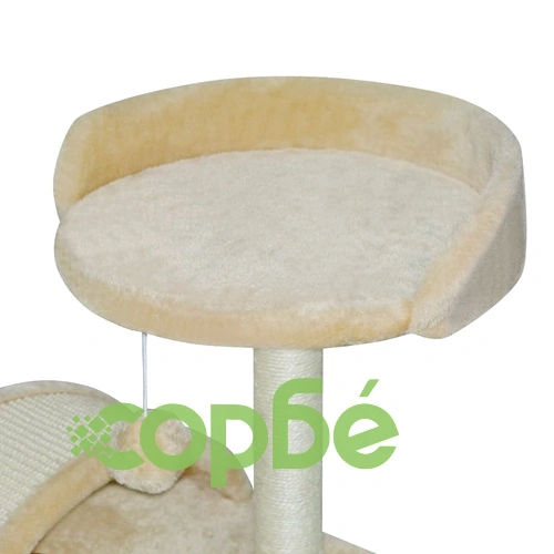 Котешко дърво за драскане, 40 см, жълто и кафяво ➤ топ цена ➤ sorbe.bg