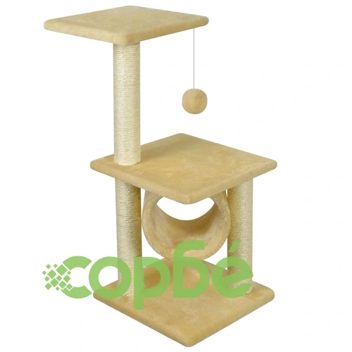 Котешко дърво за драскане, 65 см, жълто ➤ топ цена ➤ sorbe.bg