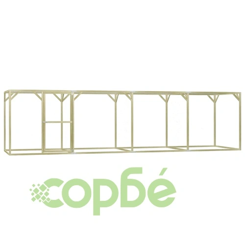 Клетка за пилета 6x1,5x1,5 м стомана ➤ топ цена ➤ sorbe.bg