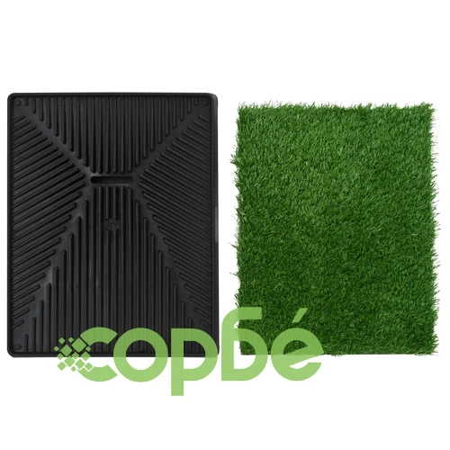 Кучешки тоалетни 2 бр тава и изкуствена трева зелени 63x50x7 см ➤ топ цена ➤ sorbe.bg