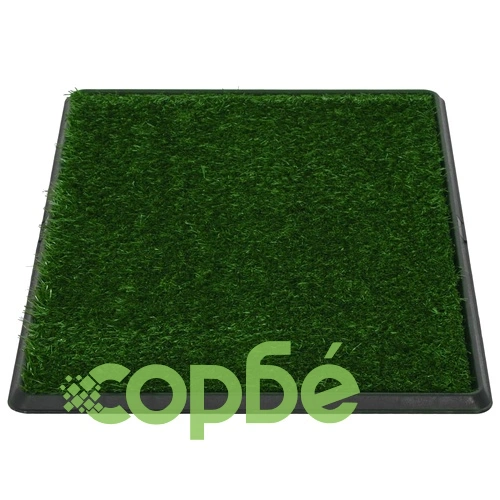 Кучешка тоалетна с тава и изкуствена трева, зелена, 76x51x3 см ➤ топ цена ➤ sorbe.bg