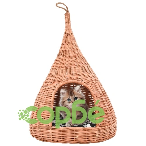 Къща за котки с възглавница, 40x60 см, естествена върба, типи ➤ топ цена ➤ sorbe.bg