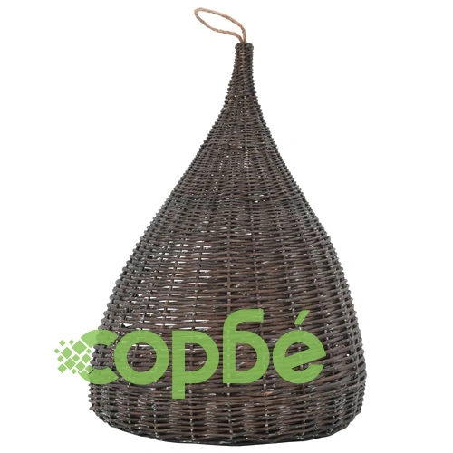 Котешка къща с възглавница сива 40x60 см естествена върба типи ➤ топ цена ➤ sorbe.bg