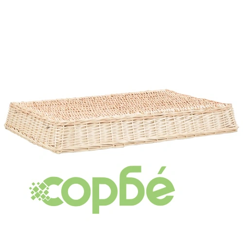 Легло за кучета с възглавница 110x75x15 см върба плоско ➤ топ цена ➤ sorbe.bg